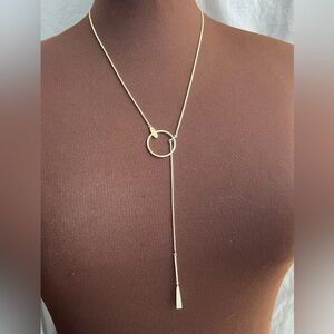 Kendra Scott small Tegan Y gold tone necklace